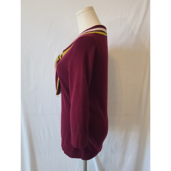 Boden Ellie Jumper Burgundy Wool Blend Sweater US 4 - Picture 4 of 6